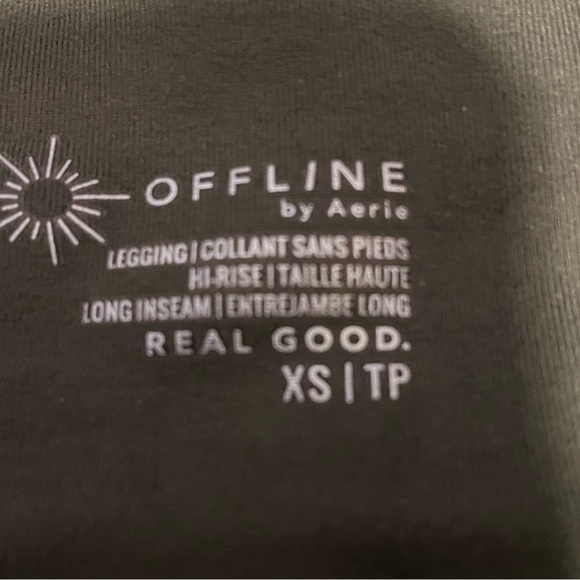 OFFLINE By Aerie Olive Green Faux Leather Leggings Size XS EUC . - Picture 3 of 6